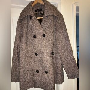 Lane Bryant Women's Charcoal Pea Coat